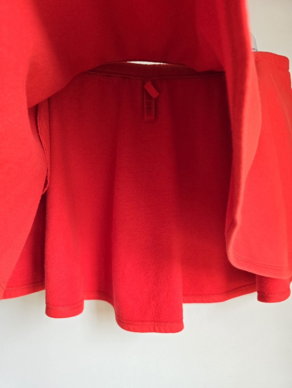 SKIMS Cherry Red Pull-on Cotton Fleece Jersey Mini Skirt SZ XL Tomato Girl - Picture 7 of 12